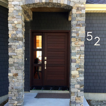 Contemporary Solid Wood Front Entry Door