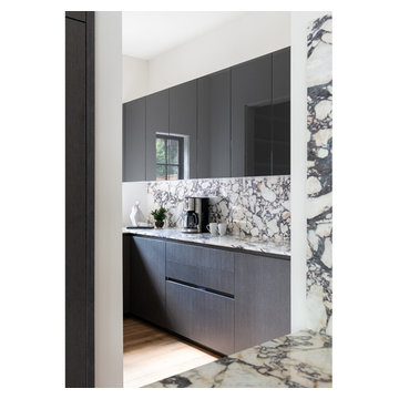 Bold and Monochromatic Kitchen in Houston