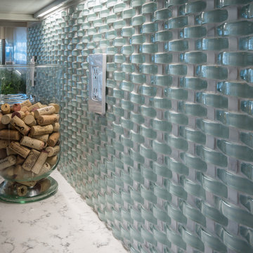 Wavy Glass Mosaic Backsplash