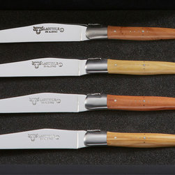 Laguiole Steak Knives, Mixed French Woods Handles, Set of 4 - Products