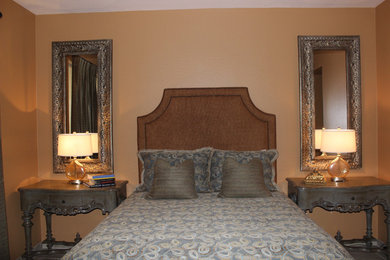 Example of a transitional bedroom design in Phoenix