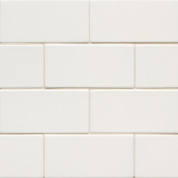 6th Avenue Field 3" x 6" in White Matte - Tile