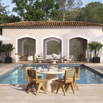 Refined Serenity in Sunlit Tones • Curated Outdoor Living