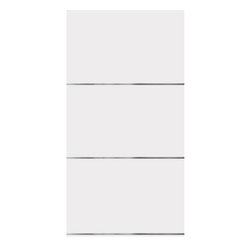 BENTLEY - WHITE PRIMED FLUSH INTERIOR DOOR WITH 1/2" HORIZONTAL 3 ALUMINUM STRIPS (1-3/4") - Interior Doors