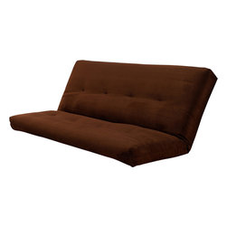 5000 Series Futon Mattress with premium Cover in Suede Chocolate - Futon Mattresses