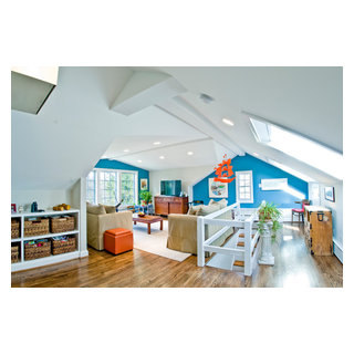 Attic Renovation Captures River Views - Transitional - Family Room - DC ...