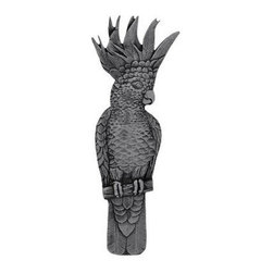 Inviting Home Inc. - Left Vertical Cockatoo Pull, Brilliant Pewter - Cabinet And Drawer Handle Pulls