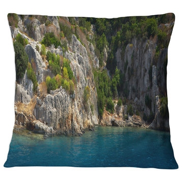 Beautiful Turkey Tropical Beach Landscape Printed Throw Pillow, 18"x18"