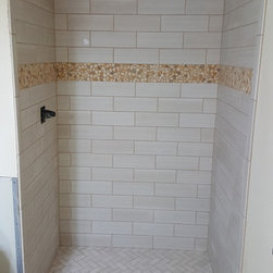 completed walking shower remodel - Wall And Floor Tile