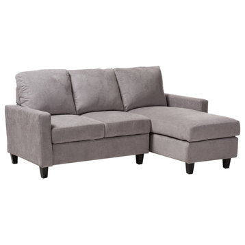 Grayson Reversible Sectional Sofa, Light Gray