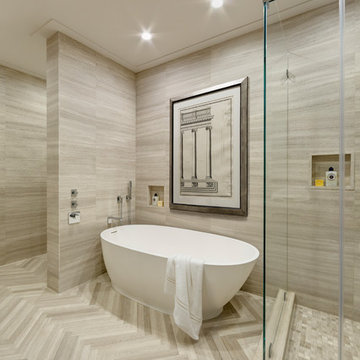 Head To Toe: West Village Cloud Limestone Master Bath