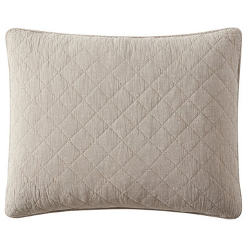 Stonewashed Cotton Gauze Pillow Sham, 1PC, Sable, Standard