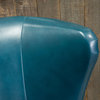 GDF Studio Jameson Tall Wingback Leather Club Chair, Teal Blue