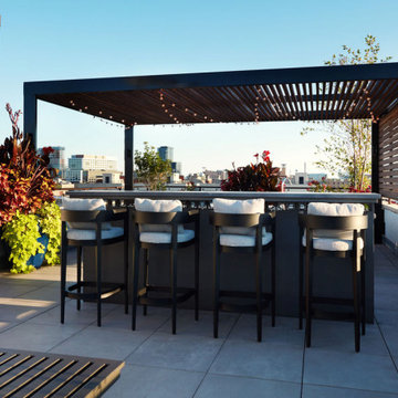 West Town Contemporary Rooftop Patio & Lounge