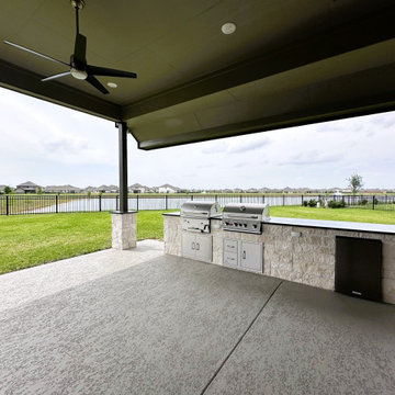 Backyard Upgrade: Patio Cover with Outdoor Kitchen and Extended Concrete Patio