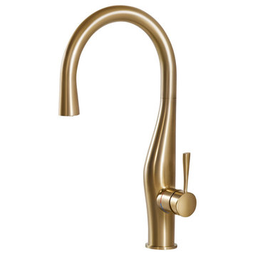 Vision Hidden Pull Down Kitchen Faucet With CeraDox Technology, Brushed Brass
