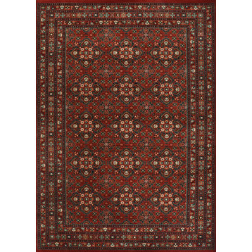 Old World Classics Royal Afghan Antique Red Area Rug, 9'10" X 13'9"