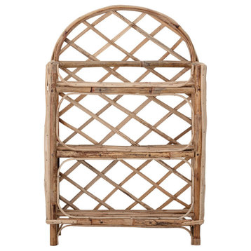 Rattan Wall Shelf With 3 Shelves