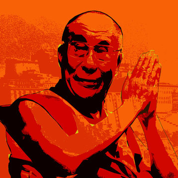 His Holiness The Dalai Lama Pop Art, 2, 55x55 Rolled