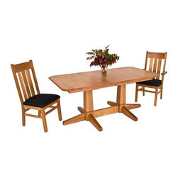 Natural Vermont Double Pedestal Table - Dining Tables