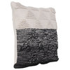 Ox Bay Handwoven Black/White Geometric Organic Cotton Pillow Cover, 20"x20"