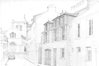Freehand measured survey drawings by David Ackers