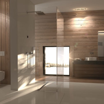 Open Glass Master Bath