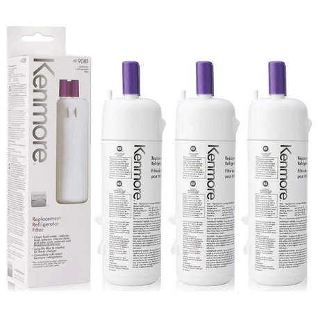 3 Pack Kenmore 9081 469081 46-9930 Refrigerator Fresh Ice Water Filter Sealed