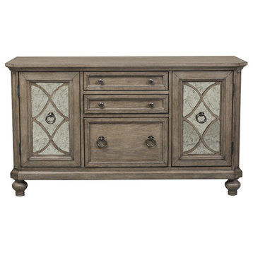 Liberty Furniture Simply Elegant Credenza in Heathered Taupe
