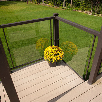 A custom multi-level low maintenance deck by Hickory Dickory Decks.