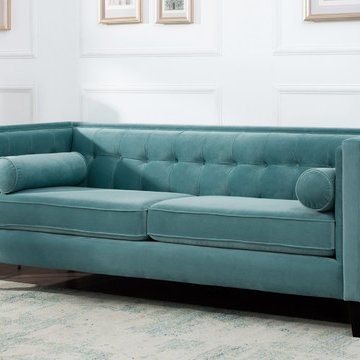 Jack Tuxedo Sofa, Arctic Blue