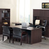 Lorell Prominence Laminate Credenza Office Suite, Top, Espresso 72"x24"x29" Left