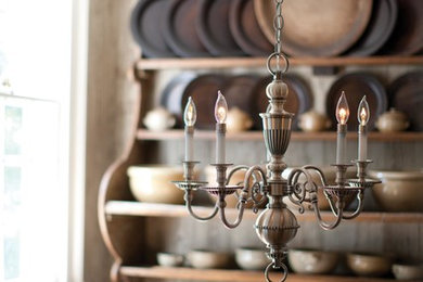 Dining room - rustic dining room idea in New York