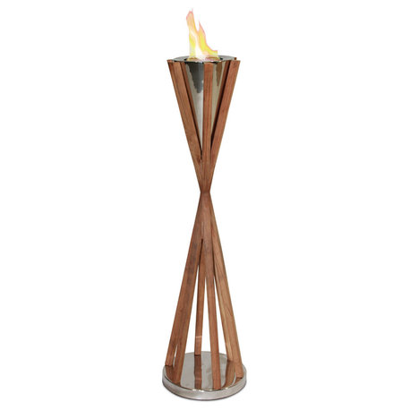 Indoor/Outdoor Fireplace, Southampton Teak Tall Fireplace