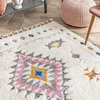 nuLOOM Nivian Shags Transitional Area Rug, White, 6'7"x9'
