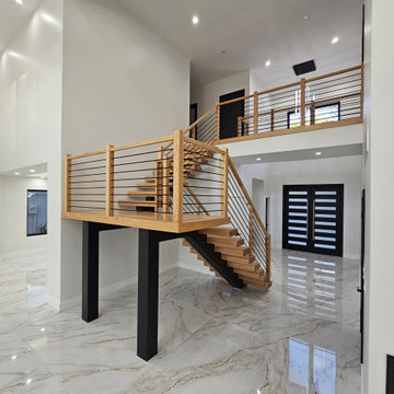 Project #143 | Floating Red Oak Staircase
