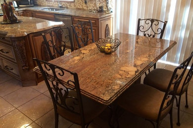 Granite table and granite kitchen