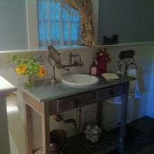 small and/or vintage bathroom
