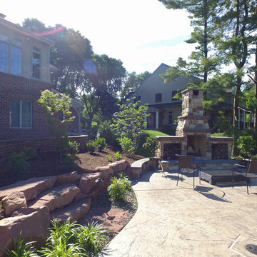 Poolside Fireplace