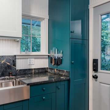 Traditional Green Farmhouse Kitchen