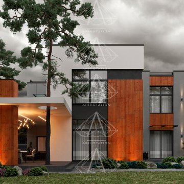 «1.3 Bright». High-tech House. Contemporary-style house. 250 sq.m.