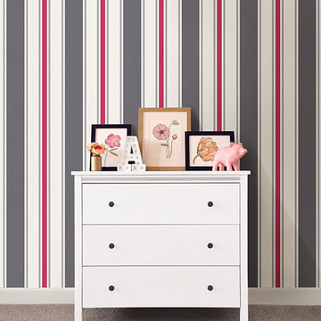 Sunshine Stripe Grey Wallpaper