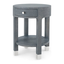 Dakota 1-Drawer Round Side Table - Side Tables And End Tables