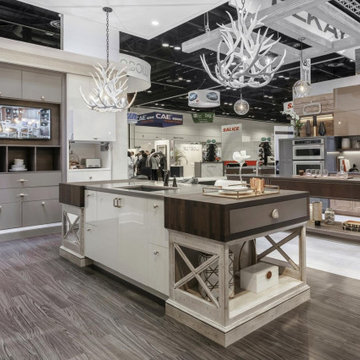 Orlando, FL - Anvil™ Palladium Metal Countertop and Wenge Drawer Wrap