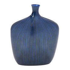 Howard Elliott Sleek Cobalt Blue Vase, 10"x8"