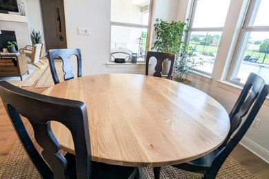 Transitional dining room photo in Austin