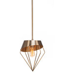 Toltec Lighting - Neo 1-Light Stem Pendant, New Age Brass, Amber Antique LED Bulb - * The beauty of our entire product line is the opportunity to create a look all of your own, as we now offer over 40 glass shade choices, with most being available as an option on every lighting family. So, as you can see, your variations are limitless. It really doesn't matter if your project requires Traditional, Transitional, or Contemporary styling, as our fixtures will fit most any decor.