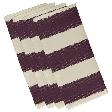 Twisted Stripe Stripe Print Napkin, Purple, Set of 4
