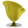 Manhattan Comfort Tulip Velvet Swivel Accent Chair, Green, Single