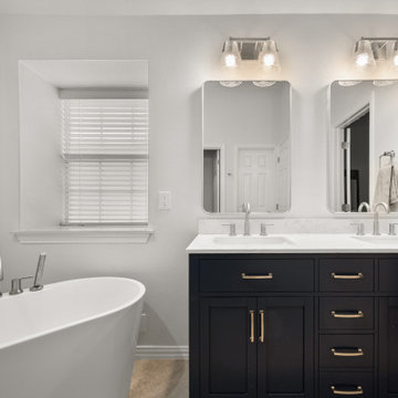 Matte Black Master Double Vanity